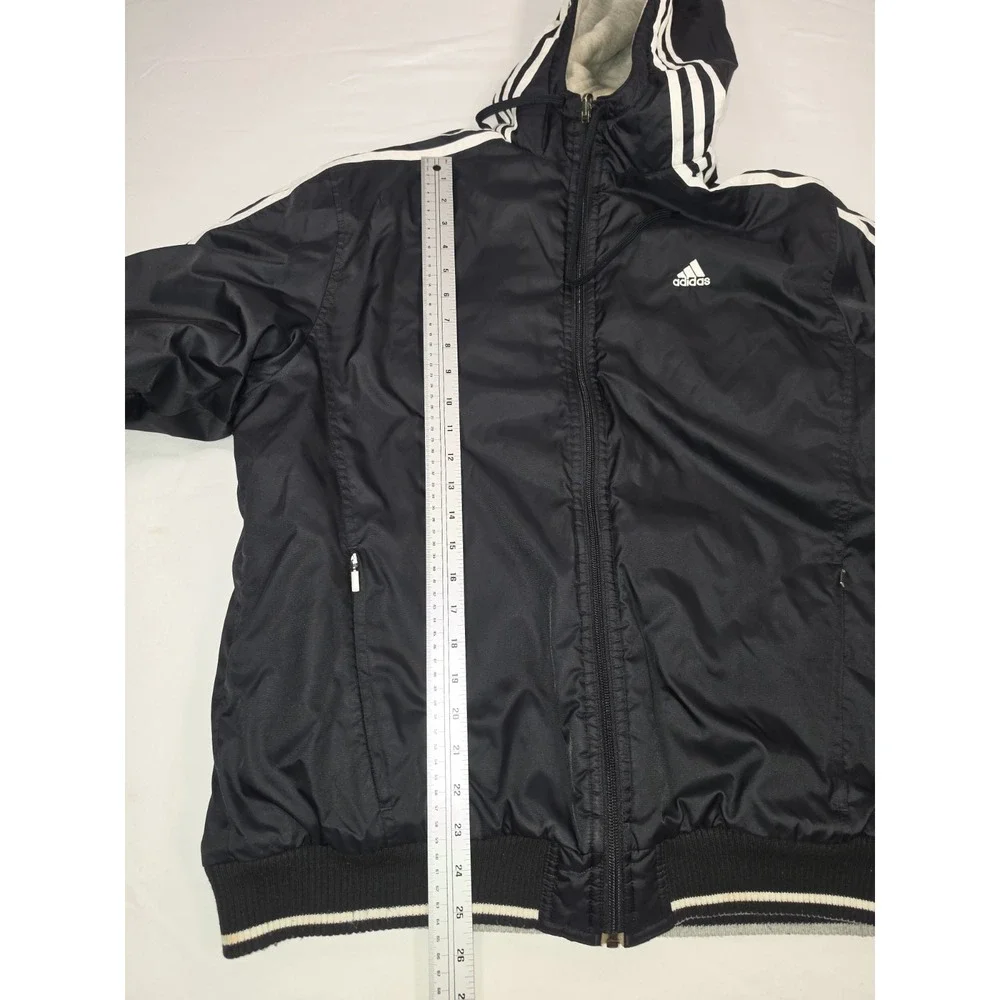 Vintage 90s/2000s Y2K Adidas Insulated Hooded Windbreaker Jacket – Men's Black